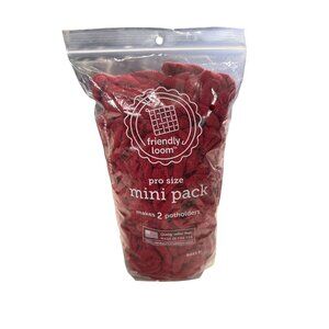 Friendly Loom Pro Size Mini Pack For 2 Potholders Red